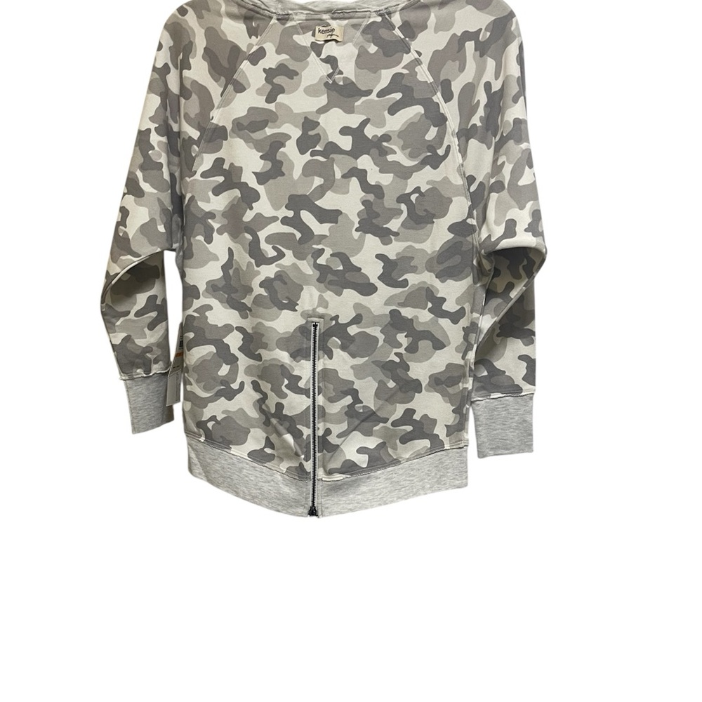 KENSIE PERFORMANCE SWEATSHIRT CAMO-PRINT PULLOVER WOMEN BACK ZIPPER SIZE MEDIUM - Picture 15 of 16